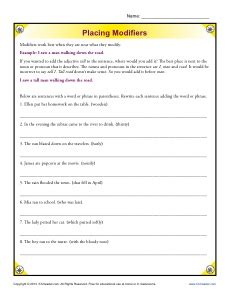 Image result for Post Modifier Worksheet