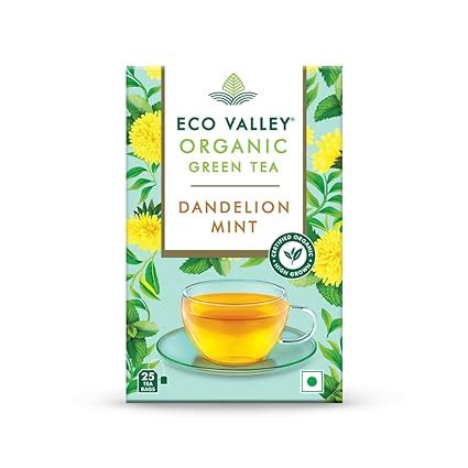 Eco Valley Organic Green Tea - Dandelion Mint - 25 Tea Bags | Boost ...