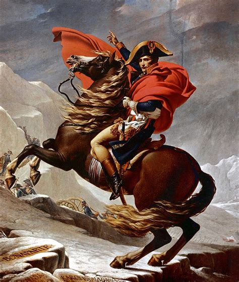 Napoleon Crossing the Alps at the St Bernard Pass by Jacques Louis David