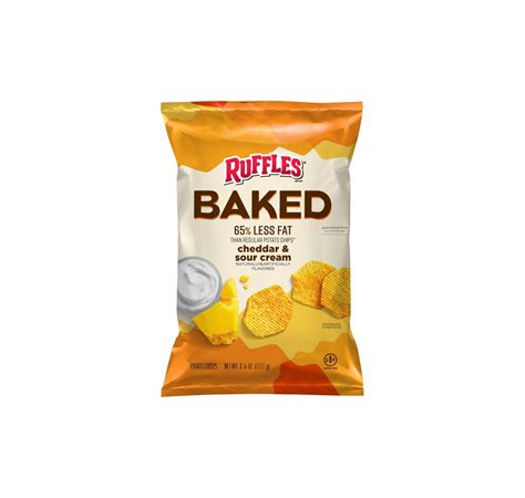Ruffles Baked Cheddar & Sour Cream Potato Snack Chips Gluten-Free 177 ...