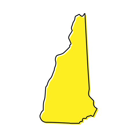 Simple outline map of New Hampshire is a state of United States. 21833656 Vector Art at Vecteezy - outline of new hampshire