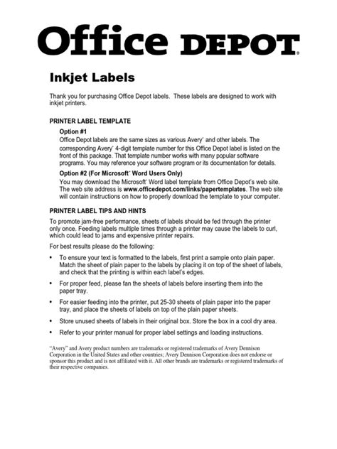 Image result for Printer Label Examples