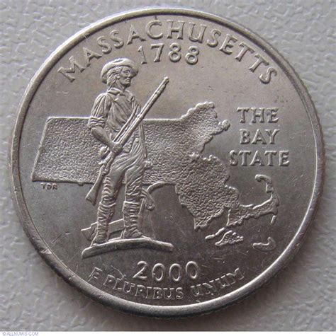 State Quarter 2000 D - Massachusetts, Quarter, 50 State Series (1999 ...