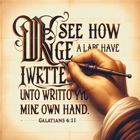 What does Galatians 6:11 mean? | Bible Art