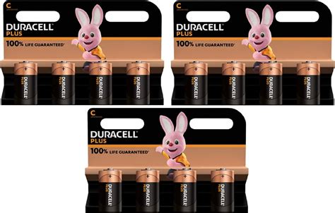 Duracell MN1400 Plus Power Alkaline C Size Batteries (Pack of 8 ...