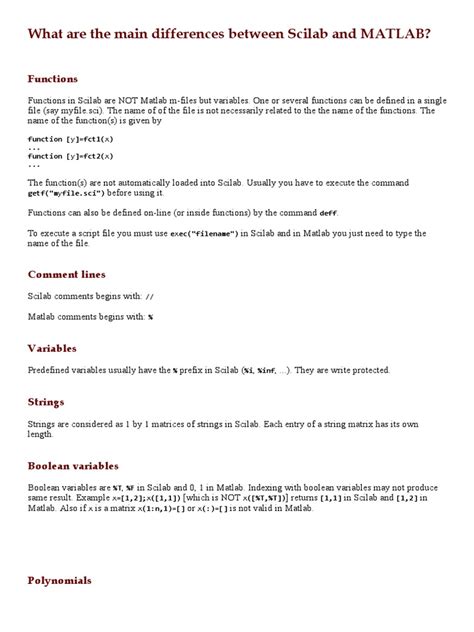 Image result for Scilab vs MATLAB