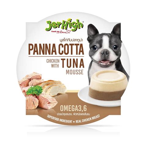 Jerhigh Panna Cotta Dog Treat – Chicken with Tuna Mousse (70g) – FurryFlipp