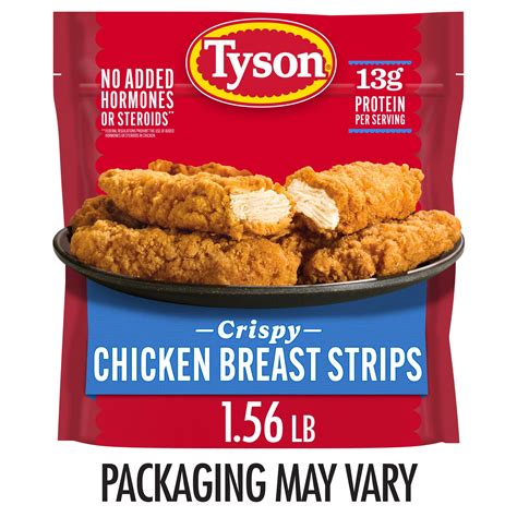 Tyson Crispy Chicken Breast Strips, 1.56 lb Bag (Frozen) - Walmart.com