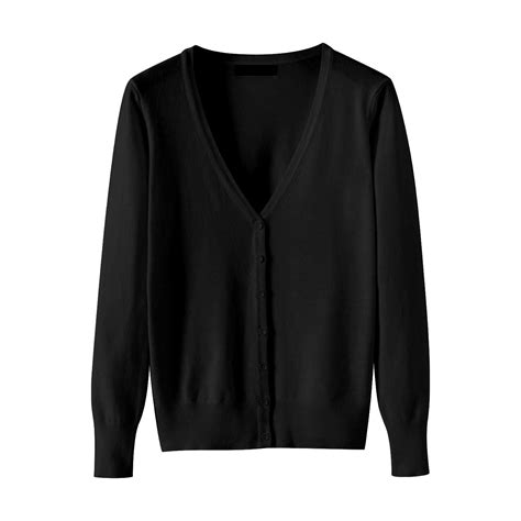 Black Cardigan Sweaters for Women, Cotton Cardigans for Women Trendy ...
