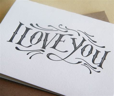 Valentine Card - I love you - Grey I Love you. $4.50, via Etsy ...