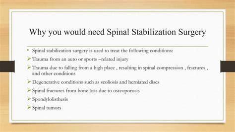 Image result for Spinal Stabilization Recovery