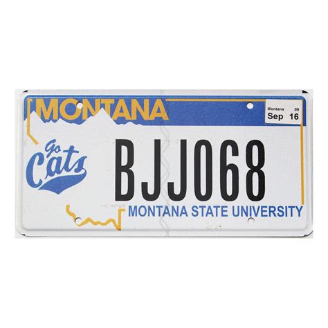 2016 Montana State University #BJJ068 | Old MT License Plate