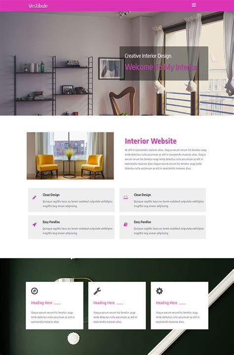 室内设计创意HTML5网站模板_站长素材
