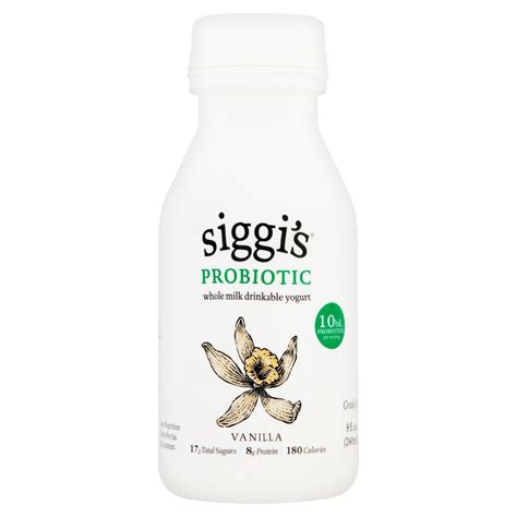 Siggi's Probiotic Vanilla Whole Milk Drinkable Yogurt, 8 fl oz - Fairway