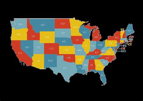 Us Map By Abbreviations