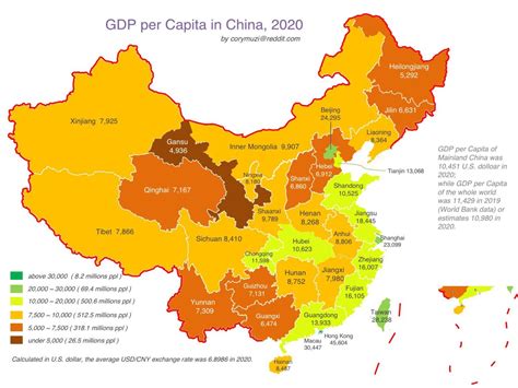 China GDP in 2020 by Province - Vivid Maps