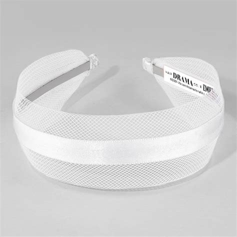 Mesh Hair Band with Ribbon White – Hair Drama Company