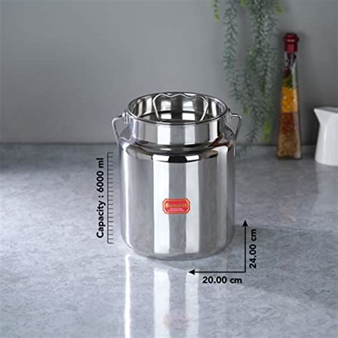 Sumeet Stainless Steel Akhand - Jointless Milk Can/Oil Can/Milk Barni ...