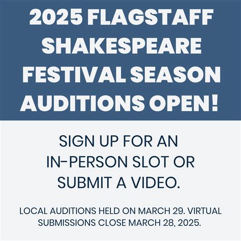 Job Openings & Auditions - Flagstaff Shakespeare Festival