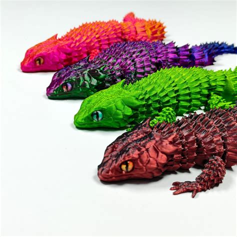 Bendable 3D Printed Lizard Toy Featuring Flexible Joints for Kids ...