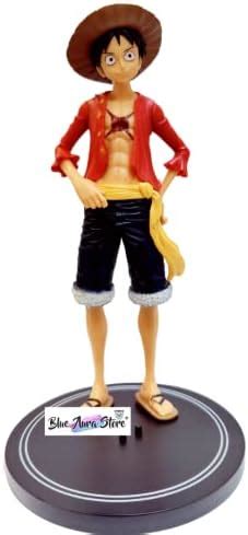 Buy Blue Aura One Piece Monkey D Luffy Action Figure Height -17CM PVC ...