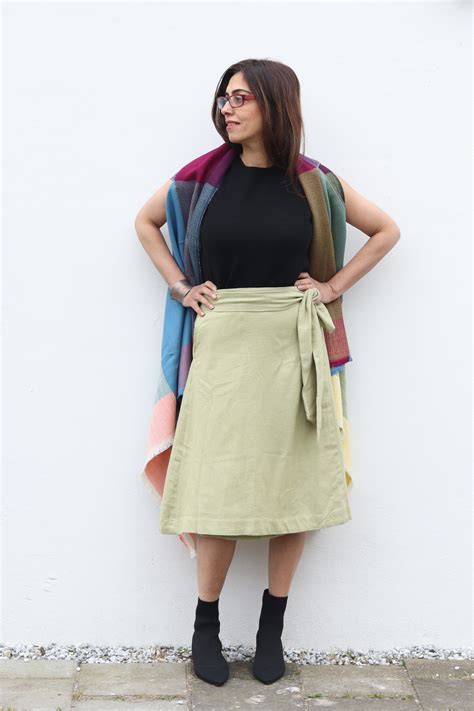 Cotton Hemp Wrap Skirt Olive | JULAHAS