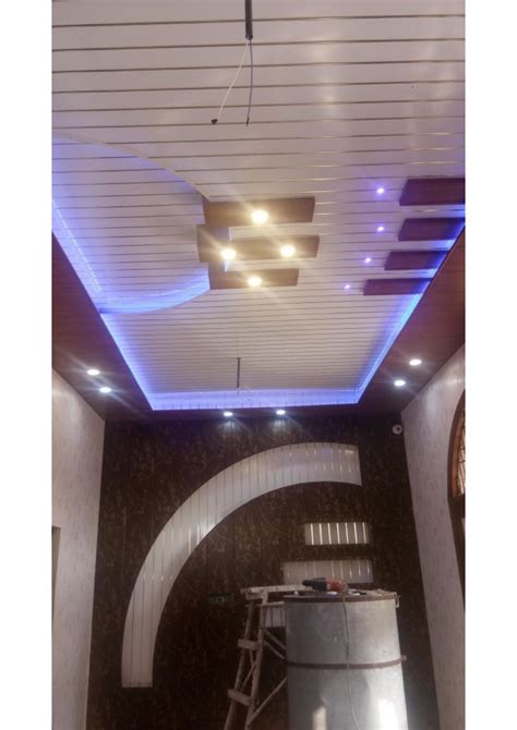 Image result for PVC Cladding Ceiling Reception Area Design