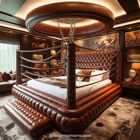 Knockout Comfort: Boxing Ring-Inspired Bed for Champions' Dreams