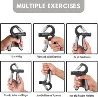 AJRO DEAL Adjustable R Shape Hand-Grip Strengthener, Power Gripper for ...