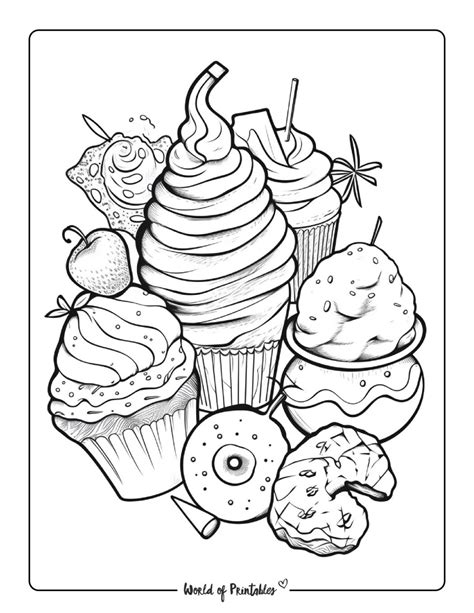 Printable Food Coloring Pages