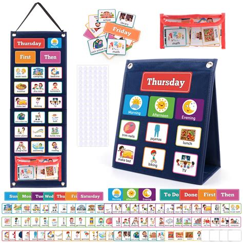 Visual Schedule Chart For Kids Daily Calendar Chart 98 Behavior ...