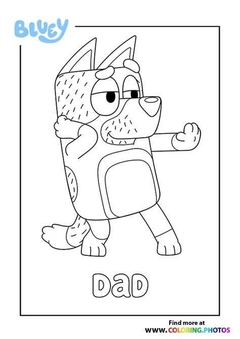 Bluey Dad - Coloring Pages for kids