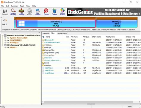 DiskGenius screenshot and download at SnapFiles.com