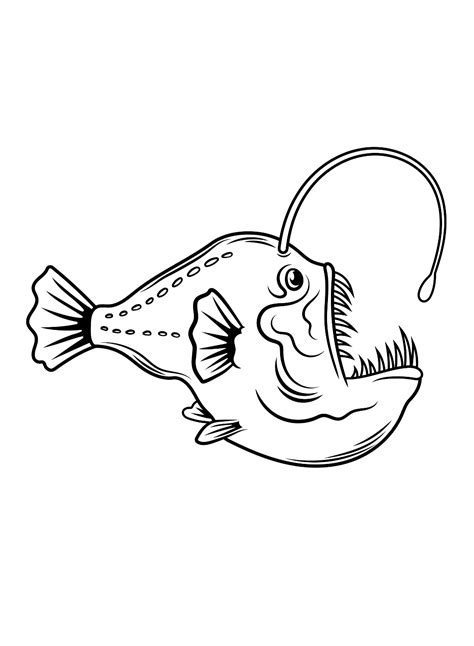 Fish Angler Coloring Pages Sketch Nemo Drawing Cool Drawings Sea Deep ...