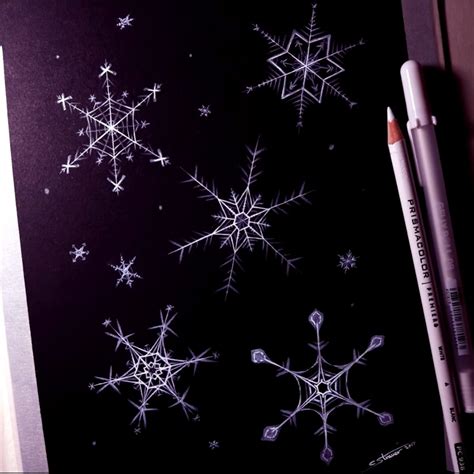 Snowflake Pencil Drawing