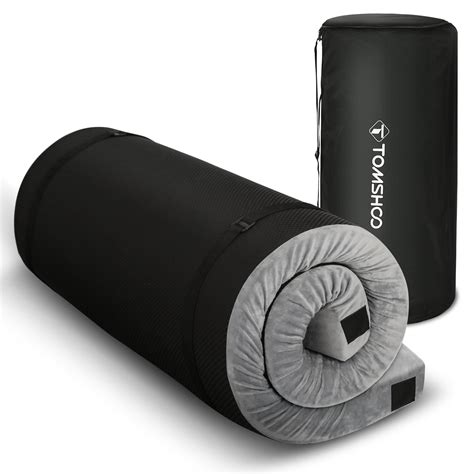 TOMSHOO Folding Single Portable Memory Foam Camping Mattress Pad, Roll ...