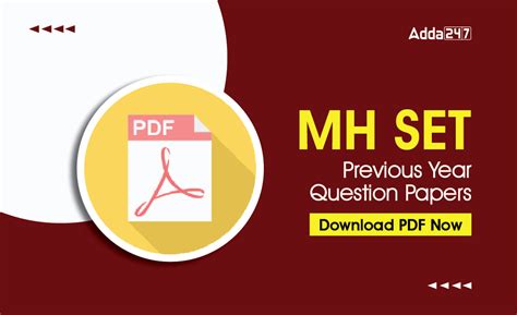 MH SET Previous Year Question Papers PDF Download