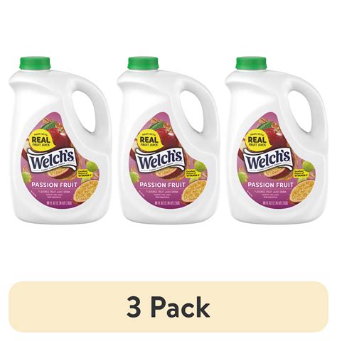 (3 pack) Welch's Passion Fruit Fruit Juice Drink, 89 fl oz carton ...