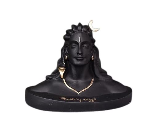 Buy polyresin Adiyogi Shiva Black Color Idol for Home Décor, Gift ...