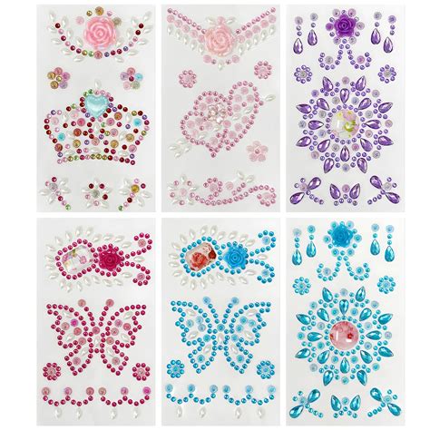 Wrapables Crystal Rhinestone Gem Stickers, Bling Jewel Adhesives for ...