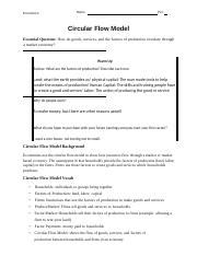 Circular Flow Model Worksheet Example 的图像结果