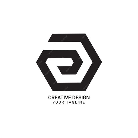 Creative j letter hexagonal shape monogram line art initial elegant simple unique flat logo ...