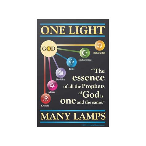 One Light Many Lamps Satin-finish PAPER Posters - Bahai Resources