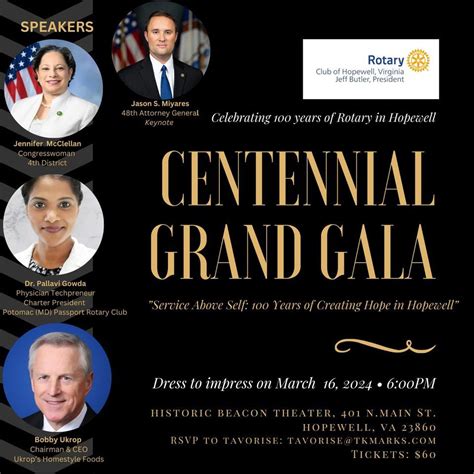 Hopewell Rotary Club Centennial Grand Gala, Beacon Theatre (Hopewell ...