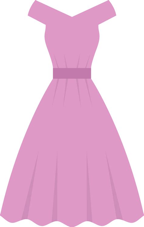 Dress in flat design clipart illustration 9385215 PNG