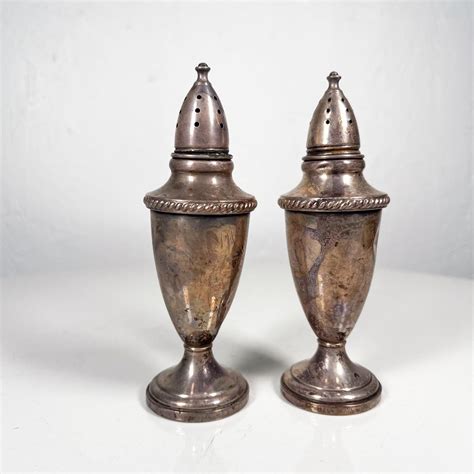 1950s Fisher Sterling Silver Salt and Pepper Shaker Set For Sale at 1stDibs