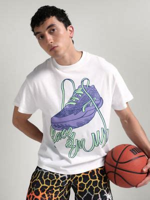 Buy Puma Unisex Lace Em Up Oversized Basketball T-Shirt Online ...