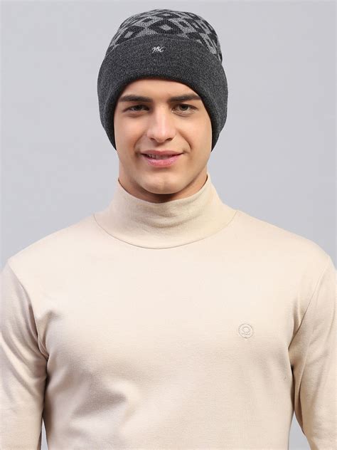 Buy Men Grey Self Design Cap Online in India - Monte Carlo