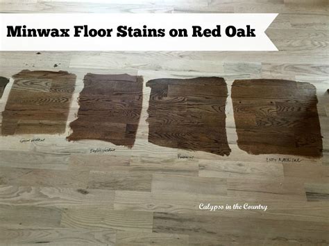 Minwax Floor Stains on red oak - Special Walnut, English Chestnut ...