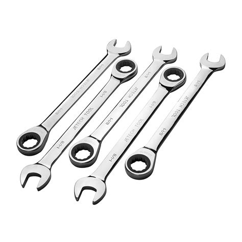 Jetech 1-1/8 Inch Ratcheting Combination Wrench (5 Pack), Industrial ...